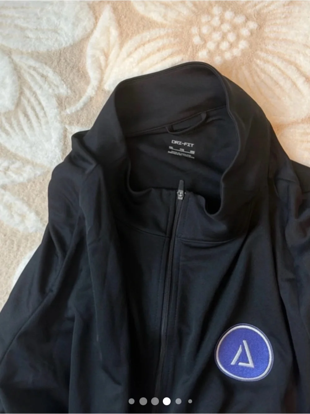 Nike Black Full-Zip Performance Jacket with Purple Patch